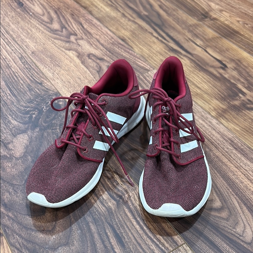 Adidas Women's Sneakers - Maroon and White